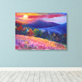 Toile Coloré Sunset Mountain Range Mur Art (Insitu (Plancher de Bois))