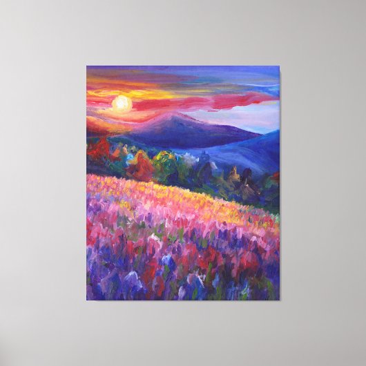 Toile Coloré Sunset Mountain Range Mur Art (Recto)