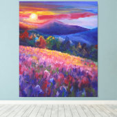 Toile Coloré Sunset Mountain Range Mur Art (Insitu (Plancher de Bois))