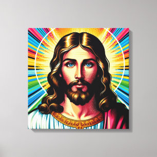 Toile colorée de Jésus !