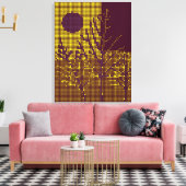 Toile colorée Disco Arbre et Lune (Insitu(Salon))