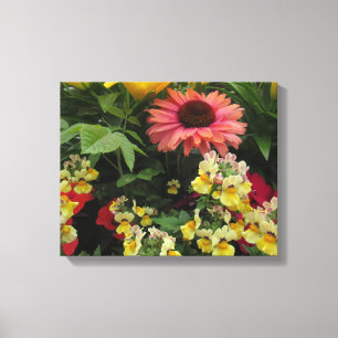 Toile colorée Fleurs de Jardin