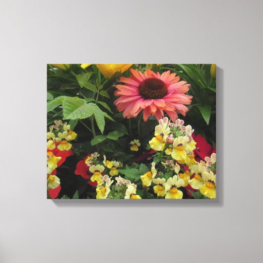 Toile colorée Fleurs de Jardin (Recto)