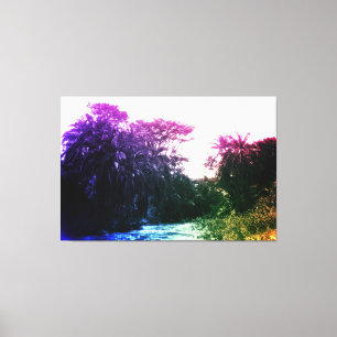 Toile Colorée River Gallery Forêt Vintage Tropical Lan
