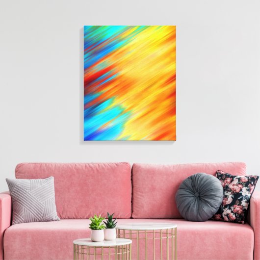 Toile Colorful Abstract Blue Orange Flare (Insitu(Salon))