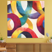 Toile Colorful Abstract Circular Rings (Insitu(Salon))