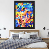 Toile Colorful Abstract finger painting art (Insitu(Chambre))