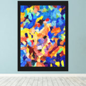 Toile Colorful Abstract finger painting art (Insitu (Plancher de Bois))