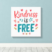 Toile Colorful and Uplifting Kindness Slogan (Insitu (Plancher de Bois))