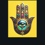 Toile Colorful Brown Gold Hamsa Rainbow Color Third Eye<br><div class="desc">You are viewing The Lee Hiller Photography Art and Designs Collection of Home and Office Decor,  Apparel,  Gifts and Collectibles. The Designs include Lee Hiller Photography and Mixed Media Digital Art Collection http://LeeHiller.com</div>