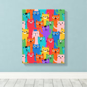 Toile Colorful cats (Insitu (Plancher de Bois))