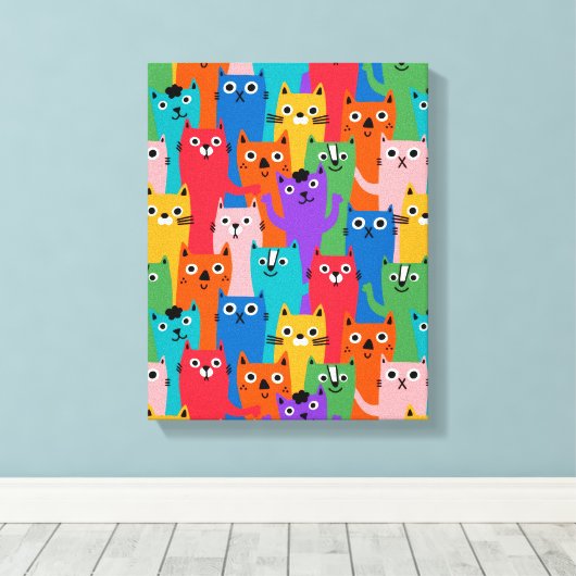 Toile Colorful cats (Insitu (Plancher de Bois))