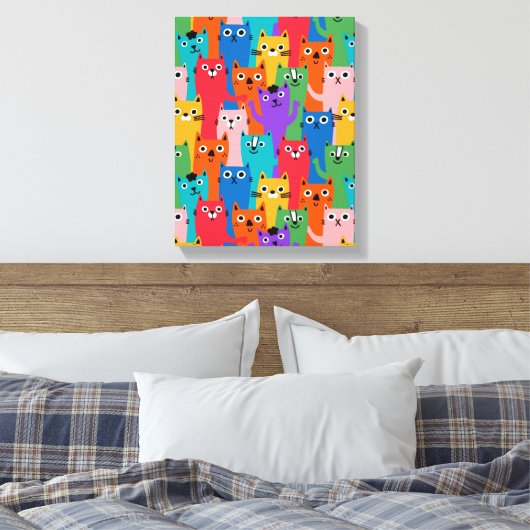 Toile Colorful cats (Insitu(Chambre))