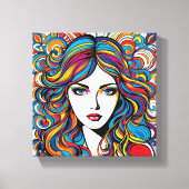 Toile Colorful Face Canvas Print (Recto)