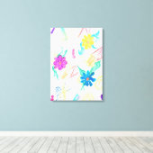 Toile Colorful Floral Abstraction (Insitu (Plancher de Bois))