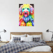 Toile "Colorful Goldendoodle Design Abstrait Vibrant (Insitu(Chambre))