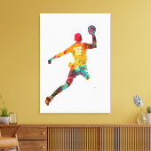 Toile Colorful Handball Player (Insitu(Salon))