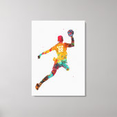 Toile Colorful Handball Player (Recto)