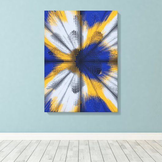 Toile Colorful Interference Pattern  (Insitu (Plancher de Bois))