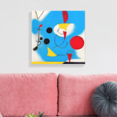 Toile Colorful Moderne Abstrait Bleu Mobile 1 (Insitu(Salon))