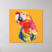 Toile Colorful Parrot Watercolor Illustration (Recto)
