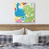 Toile Colorful Peacock et Fleurs (Insitu(Chambre))