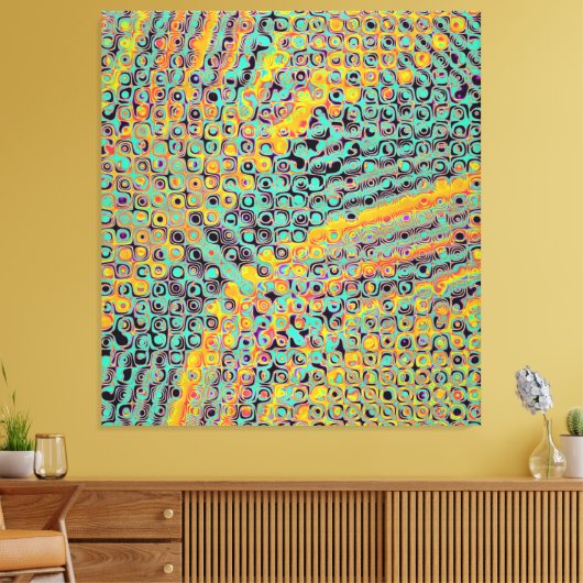 Toile Colorful Quantum physics wave pattern  (Insitu(Salon))