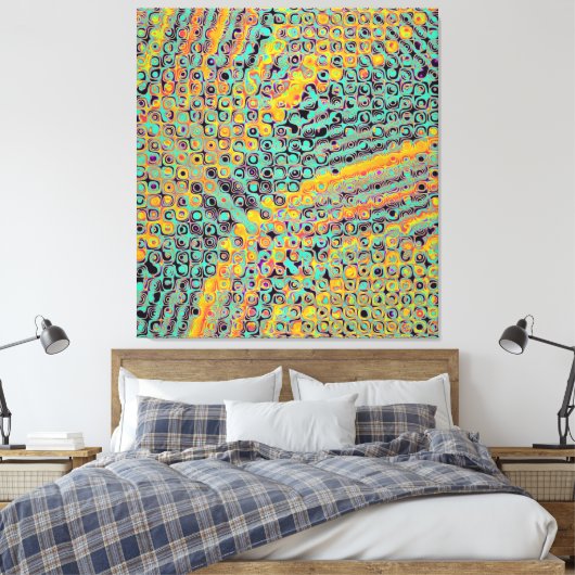 Toile Colorful Quantum physics wave pattern  (Insitu(Chambre))