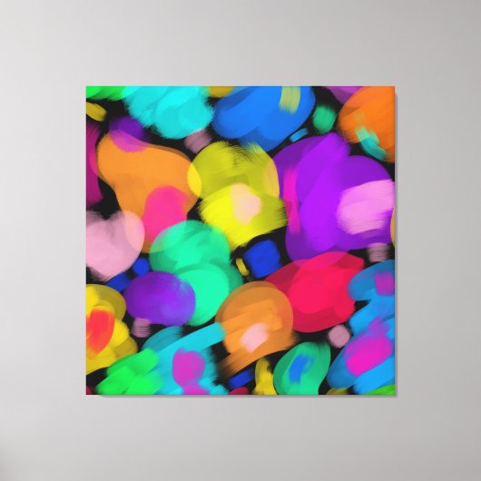 Toile Colorful watercolor print (Recto)