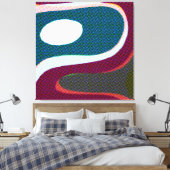 Toile Colorful Wavy Abstrait 612 (Insitu(Chambre))