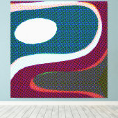 Toile Colorful Wavy Abstrait 612 (Insitu (Plancher de Bois))