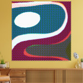 Toile Colorful Wavy Abstrait 612 (Insitu(Salon))