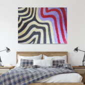 Toile Coloured Waves Stretched Canvas Print (Insitu(Chambre))