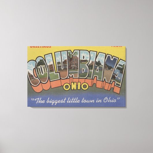 Toile Columbiana, Ohio - Scènes de grandes lettres (Recto)