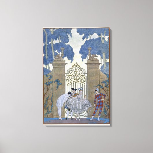 Toile Columbine, illustration pour 'Fetes Galantes' par  (Recto)