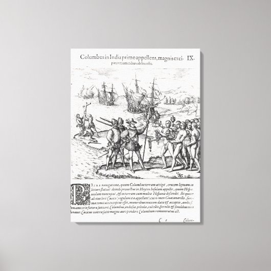 Toile Columbus dans ce qui a été appelé pour la première (Recto)