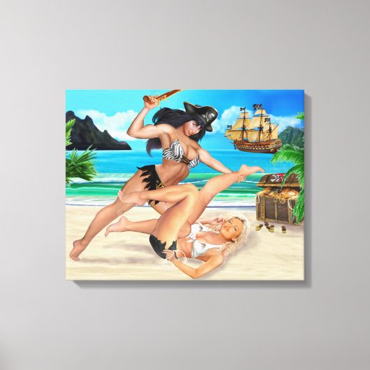 TOILE COMBAT DE FILLE PIRATES (Recto)