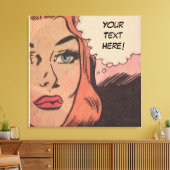 Toile Comic Roy Lichtenstein Style Redhead (Insitu(Salon))