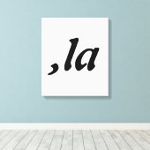 Toile Comma La Kamala Harris - Conception de texte custo (Insitu (Plancher de Bois))
