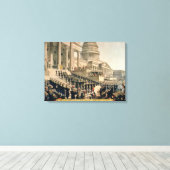 Toile Comme ils semblaient participer à l'inauguration (Insitu (Plancher de Bois))