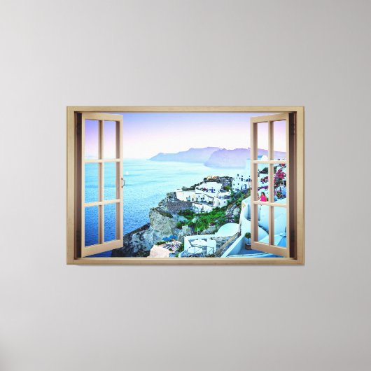 Toile Comme si vous vivez à Santorin Grèce Canvas Print (Recto)