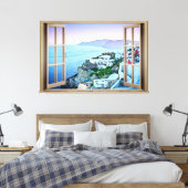 Toile Comme si vous vivez à Santorin Grèce Canvas Print (Insitu(Chambre))