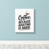 Toile Commencez votre journée avec ce thème de café (Insitu (Plancher de Bois))