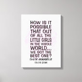 Toile Comment est-il possible que de toutes les petites  (Recto)