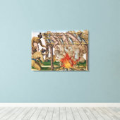 Toile Comment griller les animaux, de 'Brevis Narratio' (Insitu (Plancher de Bois))