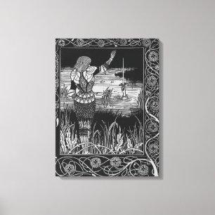 Toile Comment Sir Bedivere a mâché l'épée Excalibur