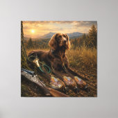 Toile Compagnon de chasse Pointer allemand à poil long (Recto)