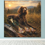 Toile Compagnon de chasse Pointer allemand à poil long (Insitu (Plancher de Bois))