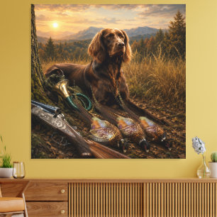 Toile Compagnon de chasse Pointer allemand à poil long