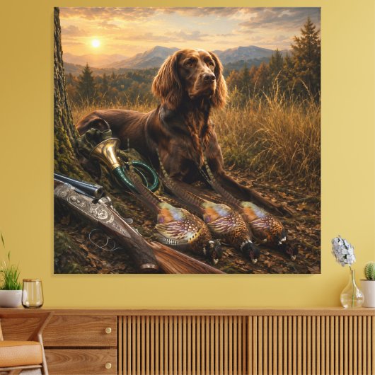 Toile Compagnon de chasse Pointer allemand à poil long (Insitu(Salon))